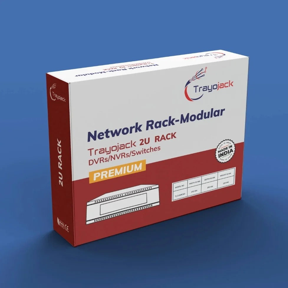 Trayojack 2U Modular Network & CCTV Rack for DVR / NVR / Network Switches TJ-2UMR350