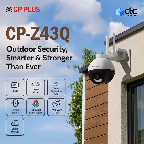 CP Plus CP-Z43Q 4MP Outdoor Wi-Fi Full Color Night Vision Pan and Tilt Camera
